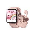Ensemble montre connect�e et �couteurs tikkers smart series 13 rose