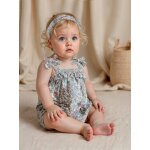 Ensemble naissance robe et bandeau imprims cru