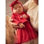 Ensemble noël bébé : robe, bandeau et collants rouge Ensemble noël bébé : robe, bandeau et collants rouge