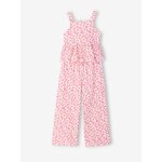 Ensemble pantalon top fleurs vieux rose