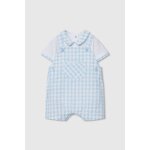 Ensemble polo et salopette � carreaux multicolore