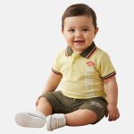 Ensemble polo et short b�b� gar�on �t� vert