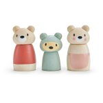 Ensemble de poup�es en bois - famille ours multicolor
