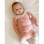 Ensemble pull et short en maille rose clair