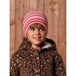 Ensemble ray fille bonnet + snood + moufles / gants blush