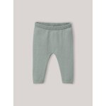 Ensemble ray en tricot rayure amande