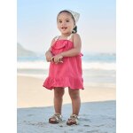 Ensemble robe bandana b�b� fille framboise