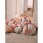 Ensemble robe + bloomer + bandeau naissance cru