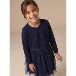 Ensemble robe et gilet enfant fille marine
