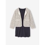 Ensemble robe et gilet matelass� fille anthracite