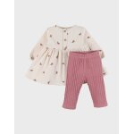 Ensemble robe et legging en coton imprim floral rose