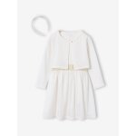 Ensemble robe patineuse bol�ro serre - t�te blanc