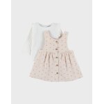 Ensemble robe et t - shirt en velours ctel imprim floral rose