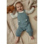 Ensemble salopette bb en coton matelass et t - shirt rverie bleu