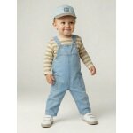 Ensemble salopette b�b� gar�on vert sauge