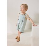 Ensemble salopette b�b� et t - shirt bento vert