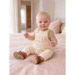 Ensemble salopette et body b�b� fille vanille