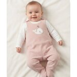 Ensemble salopette + haut b�b� fille rose
