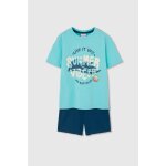 Ensemble t - shirt et bermuda en coton pour gar�on vert