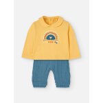 Ensemble t - shirt avec col chemise et pantalon jaune Ensemble t - shirt avec col chemise et pantalon jaune
