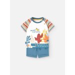 Ensemble t - shirt imprim et pantalon court blanc