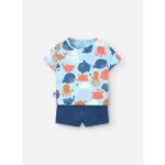 Ensemble t - shirt imprim et pantalon court bleu
