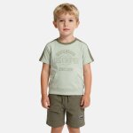 Ensemble t - shirt manches courtes et short gar�on vert