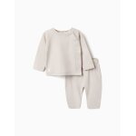 Ensemble t - shirt � manches longues et pantalon � rayures blanc