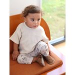 Ensemble t - shirt en nid d'abeille et pantalon en molleton bb cru