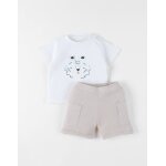 Ensemble t - shirt avec short coton blanc Ensemble t - shirt avec short coton blanc