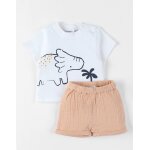 Ensemble t - shirt avec short coton blanc Ensemble t - shirt avec short coton blanc