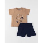 Ensemble t - shirt avec short coton bleu Ensemble t - shirt avec short coton bleu