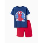 Ensemble t - shirt et short en coton avec imprim� spider - man rouge