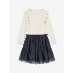 Ensemble t - shirt  volants et jupe en tulle fille anthracite
