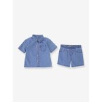 Ensemble short chemise b�b� denim bleu jean
