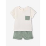 Ensemble short t - shirt � personnaliser vert sauge