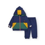 Ensemble sport enfant sweat capuche coloré et pantalon pratique bleu Ensemble sport enfant sweat capuche coloré et pantalon pratique bleu