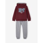 Ensemble sport gar�on � capuche bordeaux
