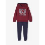 Ensemble sport garçon sweat capuche imprimé + jogging uni bordeaux Ensemble sport garçon sweat capuche imprimé + jogging uni bordeaux