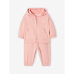 Ensemble sport sweat à capuche zippé + jogging bébé rose pâle Ensemble sport sweat à capuche zippé + jogging bébé rose pâle