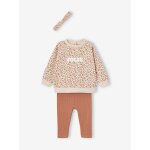 Ensemble sweat + legging + bandeau personnalisable bb fille lopard