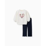 Ensemble sweat et pantalon en coton blanc