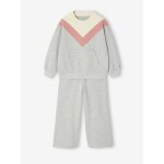 Ensemble sweat et pantalon fille gris chin