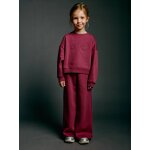Ensemble sweat et pantalon jogging fille prune