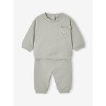 Ensemble sweat et pantalon naissance b�b� gar�on bleu glacier