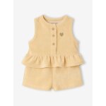 Ensemble top short jaune p�le