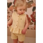 Ensemble top short jaune p�le