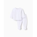 Ensemble en velours de pull + pantalon � pieds blanc