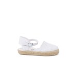 Espadrilles brodes  boucle blanc