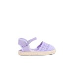 Espadrilles brodes  boucle lilas